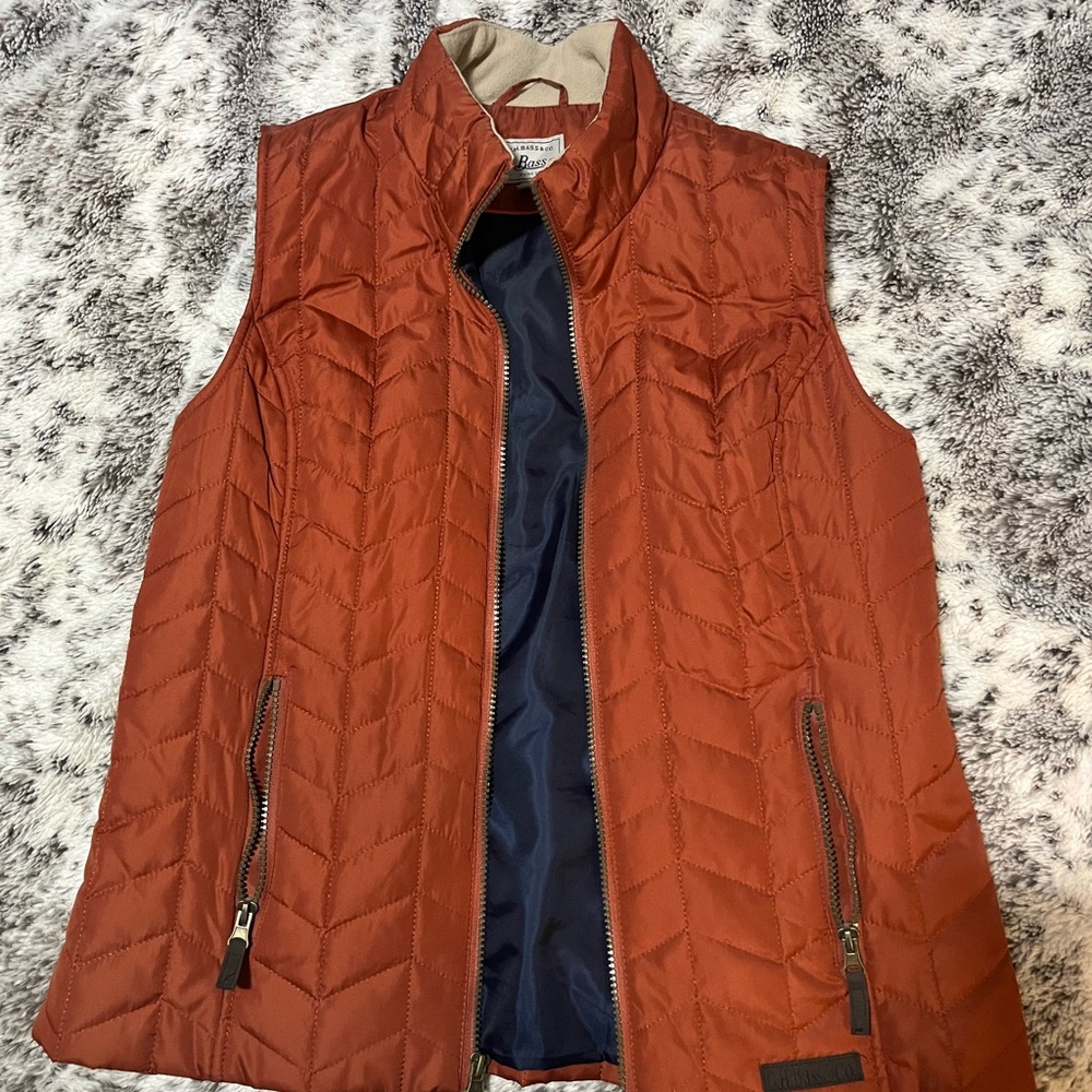 Bass Orange and Navy Quilted Vest